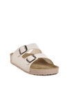 White Gray Lightweight Double-Strap Anatomic Womens Slippers 20-972 Z