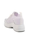 Beyaz Triko Kalın Taban Kadın Sneaker Lady 5002 Z