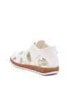 Beyaz Cırtlı Hafif Unisex Çocuk Sandalet 17373 B