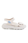 White Velcro Lightweight Womens Sandals T-006 Z