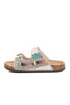 White Stone Embroidered Girls Slippers 25Y106-6 F