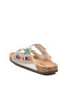White Stone Embroidered Girls Slippers 25Y106-6 F