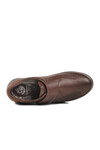 Brown Genuine Leather Velcro Anatomic Womens Casual Shoes 42633 Z