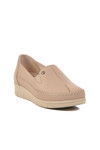حذاء كاجوال نسائي تشريحي من الجلد الطبيعي باللون الكريمي 664 Z