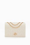 Cream Patent Leather Womens Shoulder Bag 930075