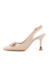 Cream Thin Heeled Evening Shoes PC-54547 Z