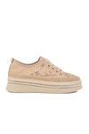 Cream Anatomical Knitted Womens Casual Shoes B237 Z