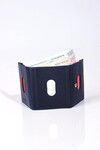 Navy Blue Genuine Leather Mens Card Holder 724