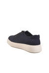 Navy Blue Nubuck Genuine Leather Mens Casual Shoes A-55 M