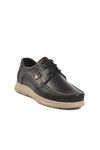 Black Beige Genuine Leather Mens Casual Shoes 232061 M