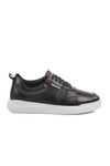 Black and White Genuine Leather Mens Sneaker Premium 412 M