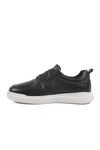 Black and White Genuine Leather Mens Sneaker Premium 412 M