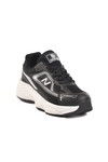 Siyah Beyaz Fileli Unisex Spor Ayakkabı 182 G