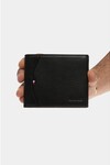 Black Genuine Leather Mens Wallet 1744