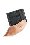 Black Genuine Leather Mens Card Holder 755