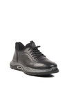 Black Genuine Leather Mens Casual Shoes 5Y2844 M