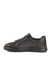 Black Genuine Leather Fur Lined Mens Casual Shoes 2K1244-HK-510 M