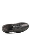 Black Genuine Leather Fur Lined Mens Casual Shoes 2K1244-HK-510 M