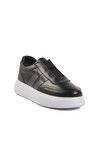 Black Genuine Leather Mens Casual Shoes E-595 M