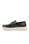 Black Genuine Leather Mens Casual Shoes 10499 M