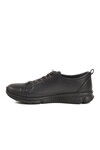 Black Genuine Leather Anatomic Womens Casual Shoes 605 Z