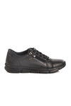 Black Genuine Leather Anatomic Womens Casual Shoes 630 Z