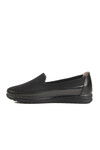 Black Genuine Leather Gel Sole Anatomic Womens Casual Shoes 227 Z
