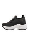 Black Knit Thick Sole Womens Sneaker Lady 5002 Z