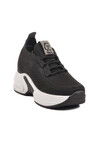 Black Knit Thick Sole Womens Sneaker Lady 5002 Z