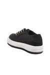 Black Linen Womens Sneakers Lady 528 Z