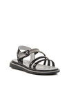 Black Patent Leather Velcro Orthopedic Girls Sandals 25T103 P