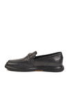 Black Genuine Leather Mens Casual Shoes 152-21139 M