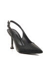 Black Thin Heeled Womens Evening Shoes PC-54539 Z