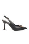 Black Thin Heeled Evening Shoes PC-54547 Z