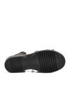 Black Velcro Heeled Womens Sandals T-002 Z