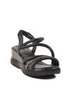 Black Heeled Womens Sandals T-004 Z