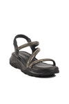 Black Stoned Womens Sandals T-005 Z
