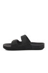 Black Double-Strap Womens Slippers 43.001 Z