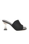 Black Womens High-Heeled Slippers T-401 Z