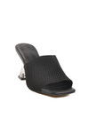 Black Womens High-Heeled Slippers T-401 Z