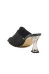 Black Womens High-Heeled Slippers T-401 Z