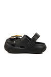 Black Unisex Kids Sabo Slippers Yumurcak B
