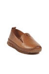 Tan Genuine Leather Anatomic Womens Casual Shoes 24Y9059 Z