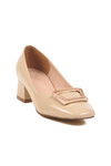 Beige Patent Leather Womens Evening Shoes 704144 Z