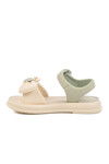 Yeşil Hafif Esnek Taşlı Kız Çocuk Sandalet 25Y600-5  F