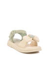 Yeşil Hafif Esnek Taşlı Kız Çocuk Sandalet 25Y600-5  F