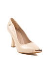 Beige Thin Heeled Womens Evening Shoes PC-54747 Z