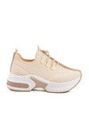 Beige Textile Womens Casual Shoes 702322 Z