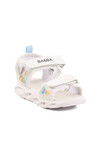 White Velcro Lighted Girls Sandals 018129 P
