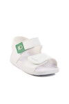 Beyaz Cırtlı Kız Bebek Sandalet BN-1252 B